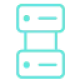 data center icon including server and rack