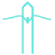 fixed network icon with a pole and telecom cables