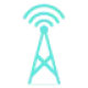 Mobile networks icon with a 5G antenna
