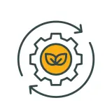 Rackeon-Nachhaltigkeitssymbol – ökoeffiziente Lösungen für Rechenzentren