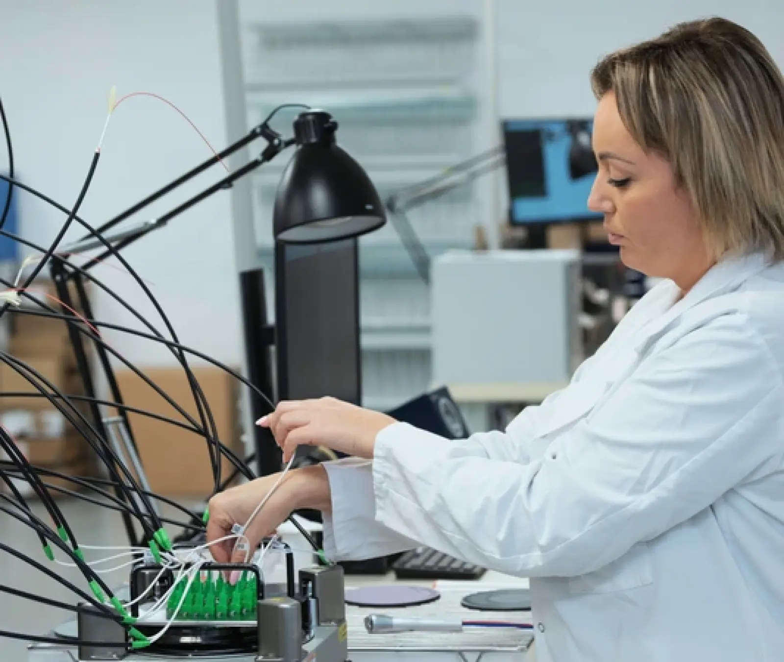 testing laboratory for optical connectorisation