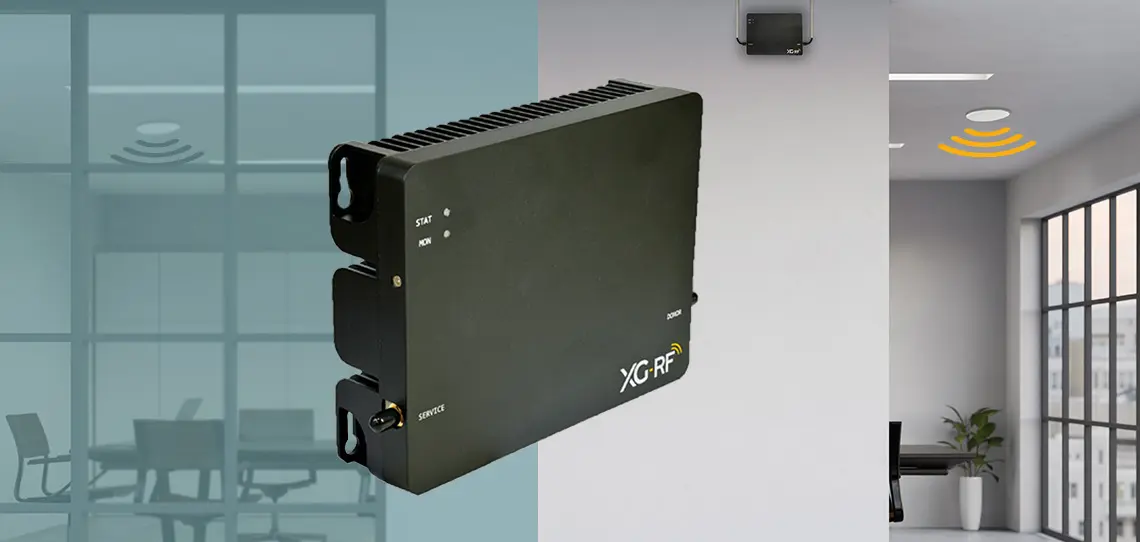 Digitaler 4G/5G NR-Repeater XG-RF® von Telenco für leistungsstarke und nachhaltige Indoor-Abdeckung.