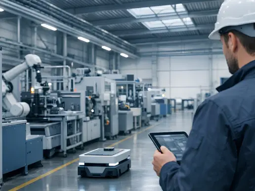 Réseau 5G privé reliant les équipements et les opérateurs d’un site industriel