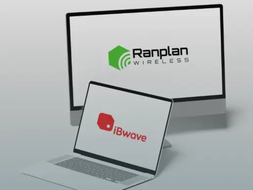 iBwave und Ranplan Software auf Bildschirmen – Tools zur Integration der mobilen Indoor-Lösungen XG-RF® und XG-optic® von Telenco