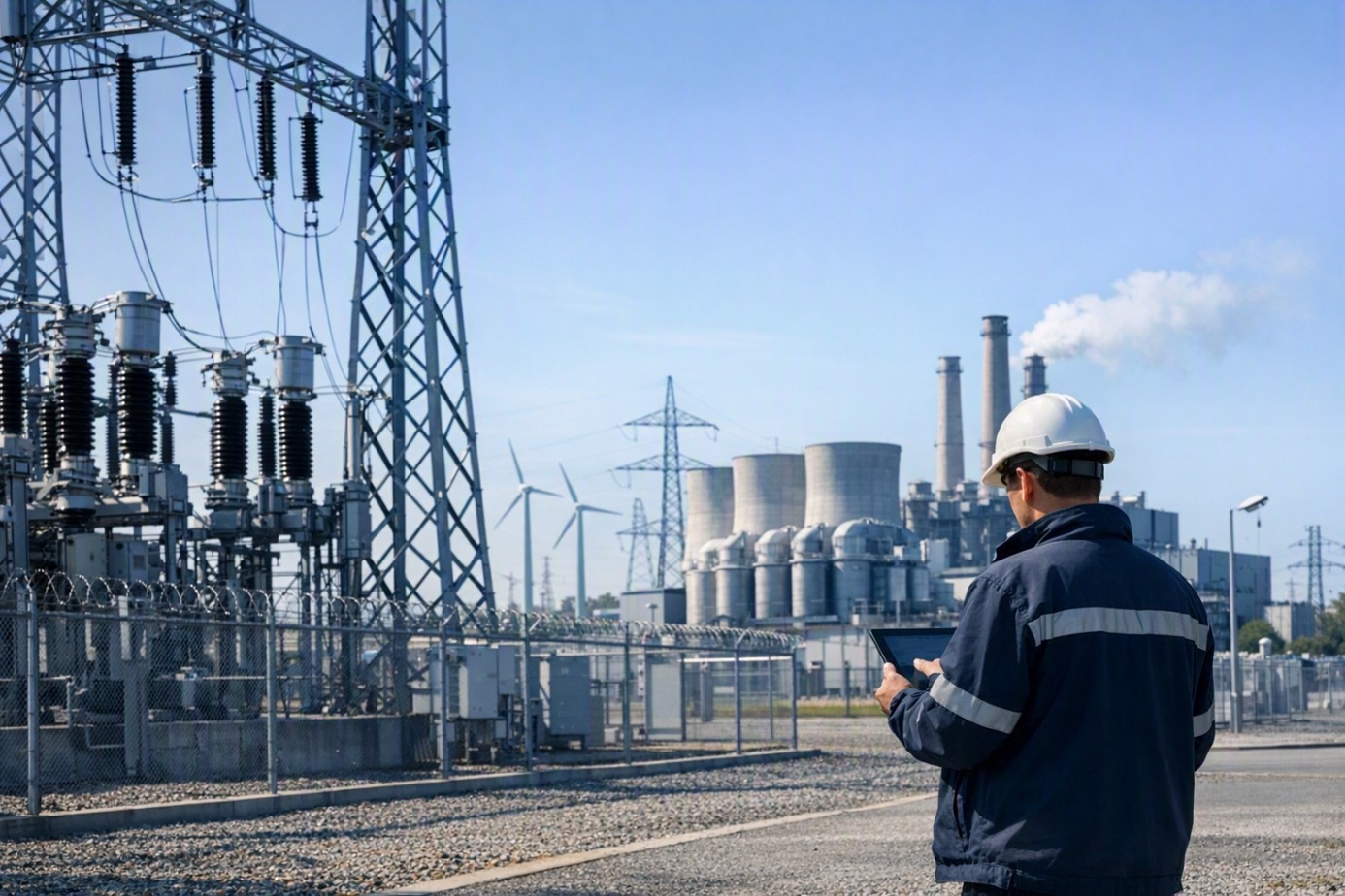 Energy infrastructure equipment monitored on site through a private mobile network
